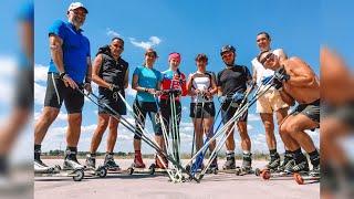 Групповая тренировка на лыжероллерах Б. Козино 16.06.19