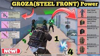 Steel Front Groza With Crazy Loot- Solo Vs Squad Gameplay | METRO ROYALE ADVANCE MODE