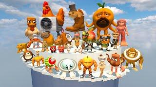 DESTROY ALL 3D BRAINROT MEMES FAMILY TUNG TUNG SAHUR TRALALA SPARTAN KICKING in SKY TOWER GMod