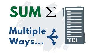 Various ways to calculate totals in Excel