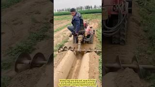 Rotary Tiller in Action: Farmers Prepare Fields Efficiently for Spring Planting.