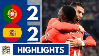 Portugal vs Spain (2-2) HIGHLIGHTS | Penalty Shootout & Ronaldo GOAL | Nations League Final