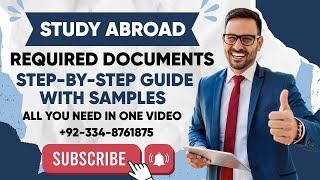 Documents Required for Studying Abroad 2025 | Step-by-Step Scholarship Document Guide with Samples