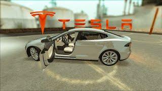 GTA San Andreas : #Carsmods Tesla + Feature Autonomous Driving ( Auto Pilot ) - PC HD