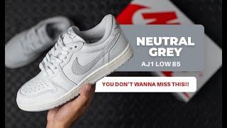 Unboxing the Air Jordan 1 Low 85 "Neutral Grey": A Timeless Classic Reborn!