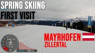 [4K] Skiing Mayrhofen Mountopolis, Spring Skiing - First Visit, Zillertal Austria, GoPro HERO11