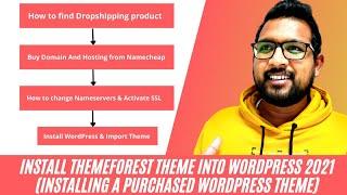 Install Themeforest Theme Into WordPress 2021 (Installing a Purchased WordPress theme) URDU/HINDI