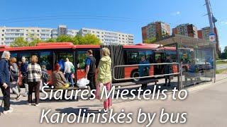 Vilnius, Šiaurės Miestelis to Karoliniškės by bus #7. 4K60