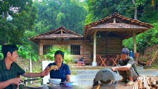 Happy smiles.Cooking nutritious chicken for NHAT and the journey to complete the beautiful new CABIN