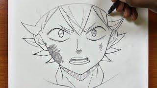 How to draw Asta from black clover | Easy to draw