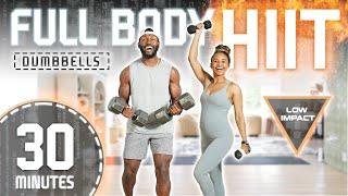 30 Minute Full Body Dumbbell X Bodyweight HIIT Workout (All Standing / Low Impact)