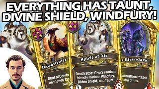 Golden Spirit Of Air With Hawkstrider Herald And Titus Rivendare?! | Hearthstone Battlegrounds