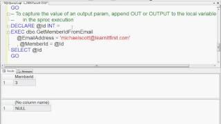 SQL Server Output Parameters: Understanding the Syntax