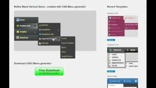 CSS Menu generator: stylish vertical menu in seconds!