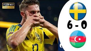 SWEDEN - AZERBAIJAN 6-0 | 4K | Full Highlights | ALL GOALS | NATIONS LEAGUE 2024