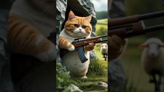 Fluffy Cat Hunts Sheep and Grills ItFunnyAnimation#FunnyCatVideo#SheepHunt#CatVsSheep