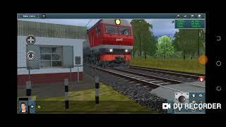 Сборник поездов на переезде в Воронеже.Trainz android