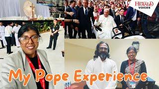 Elvina Fernandez shares her experience as a reporter covering Pope Francis' visit to Singapore