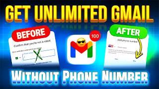 100% Working, How to create UNLIMITED GMAIL ACCOUNTS without phone number Verification 24-25