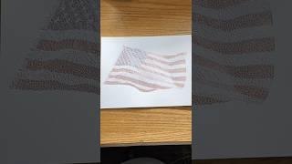 Drawing the American flag! #4thofjuly #americanflag #drawing #pointillism