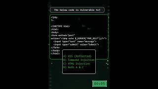 The code is vulnerable to? Can you answer? #hacker #cybersecurity #coding #computer #shorts