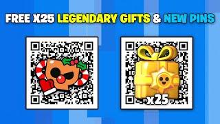 FREE!  x25 RANDOM GIFTS  NEW TROPHY PIN QR CODE | BRAWL STAR QR CODE 2024 | BRAWL STARS NEW UPDATE