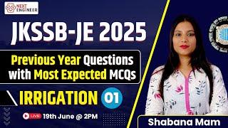 JKSSB JE 2025 Civil Engg. | Irrigation Previous Year Questions with Most Expected MCQs | Lect-1