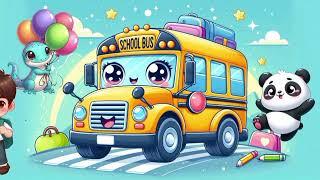 WHEELS ON THE BUS SONG POEM | SING ALONG CHILDREN SONG HAPPY | SUPER SIMPLE SONG | NURSERY RHYME