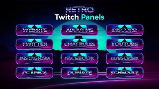 Retro Twitch Panels Template