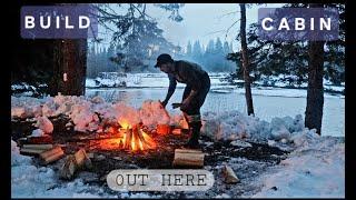 Wooden Off Grid Cabin Build.  Alone Again at Remote Mountain Homestead Property