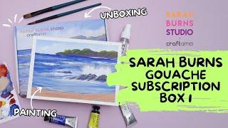 Unboxing Sarah Burns Gouache Subscription Box 1 | Craftamo