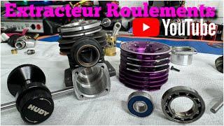  TUTO DEMONTAGE ROULEMENTS MOTEUR 3,5cc - HUDY ref 107051 EXTRACTEUR DE ROULEMENTS MOTEUR .21  