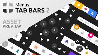 Menus - Tab Bars 2 - Doozy UI - Asset Preview