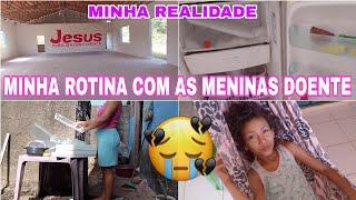  MINHA ROTINA COM AS CRIANÇAS DOENTE  //LIMPEZA NA GELADEIRA #vidareal #maternidade #casa