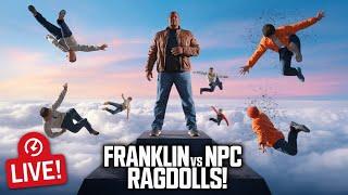 LIVE GTA 5 | Franklin vs NPC Ragdolls on Sky Block!  #livestream #gta5 #shorts