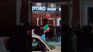 Los Angeles — A Japanese sushi restaurant was smashed up and looted as part of the ongoing