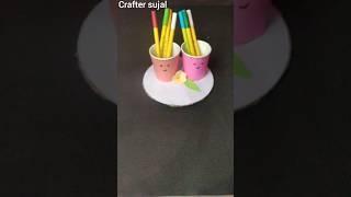 diy pen holder #craftersujal #share #cute #like 