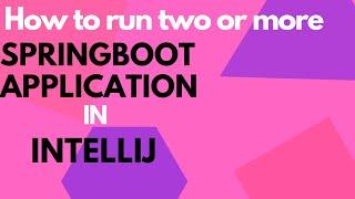 How to run two or more SpringBoot Application in  Intellij at Different  Port