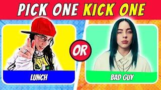 BILLIE EILISH SONGS - PICK ONE KICK ONE - MUSIC QUIZ | 2024 | QUIZ WAVEZ