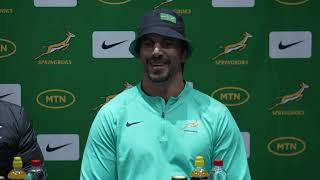 Springbok media conference: Eben Etzebeth and Mzwandile Stick