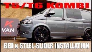 VW KOMBI BED SYSTEM & STEEL-SLIDER PULL-OUT DRAWER INSTALLATION #t5 #t6 #vwt6 #vwt5 #vwlife