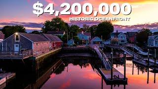 Step INSIDE a $4.2M HISTORIC Oceanfront Home in New England (Real Estate Tour Canon R5C LOW LIGHT)