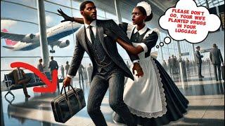 MAID SHOUTED "NO" TO BILLIONAIRE AT THE AIRPORT, "YOUR WIFE PLANTED DRUGS IN YOUR LUGGAGES" #folk