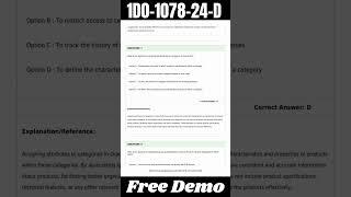 1D0-1078-24-D Certification Exam Dumps - Updated and Absolutely free