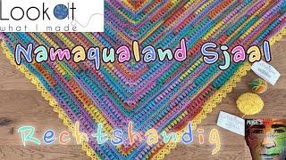 Mike's Creatieve Wereld | Haaktutorial | Namaqualand Sjaal Rechtshandig