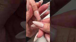 Dual form Nail extension snaps #ASMR @mgartgel Nude Structure Gel