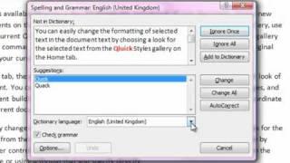 How to Use Spellcheck in Word 2007