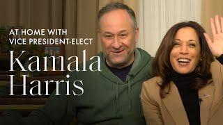 At-Home (on Zoom!) with Vice President-Elect Kamala Harris and Her Family | ELLE Exclusive