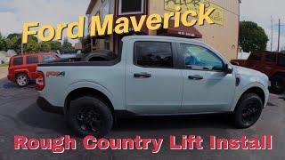 NEW Ford Maverick - Rough Country 2" Lift Kit & Tires Install   #fordmaverick