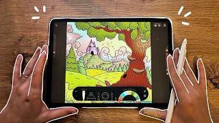 Color With Me | ASMR on iPad | Cozy Chit-Chat (Soft Spoken) 